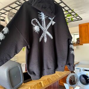 Heavy blend B&W pullover workout brand hoodie double XL